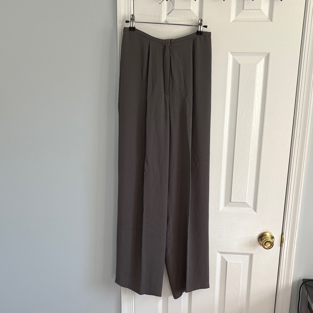 Eileen Fisher 100% Silk Classic Grey Trousers Size Small
